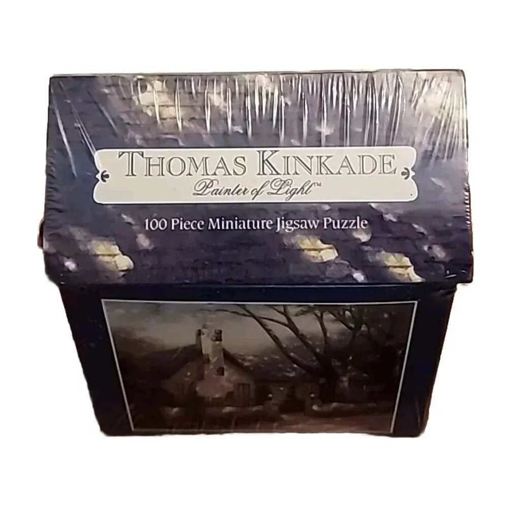 Thomas Kinkade Painter Of Light 100 Piece Miniature Puzzle Morning Glory Cottage